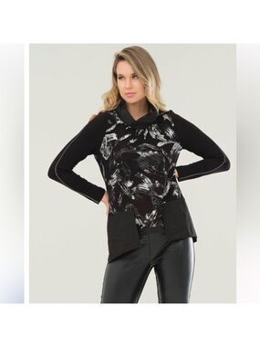 DOLCEZZA: Brush Strokes Pocket Flared Tunic NWT